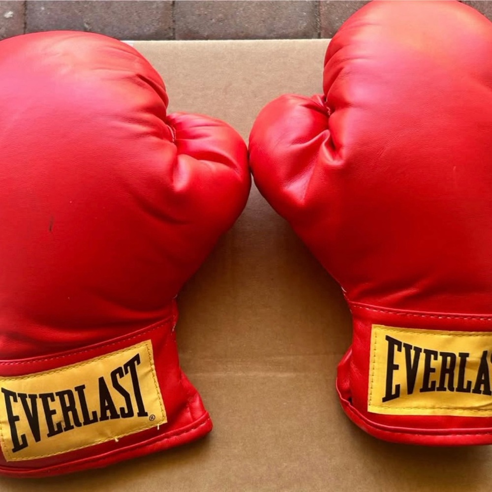 Everlast Laceless Red Training Gloves